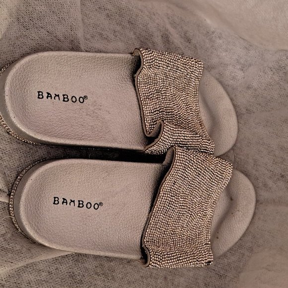 Silver Rhinestone Sandals - Picture 4 of 7